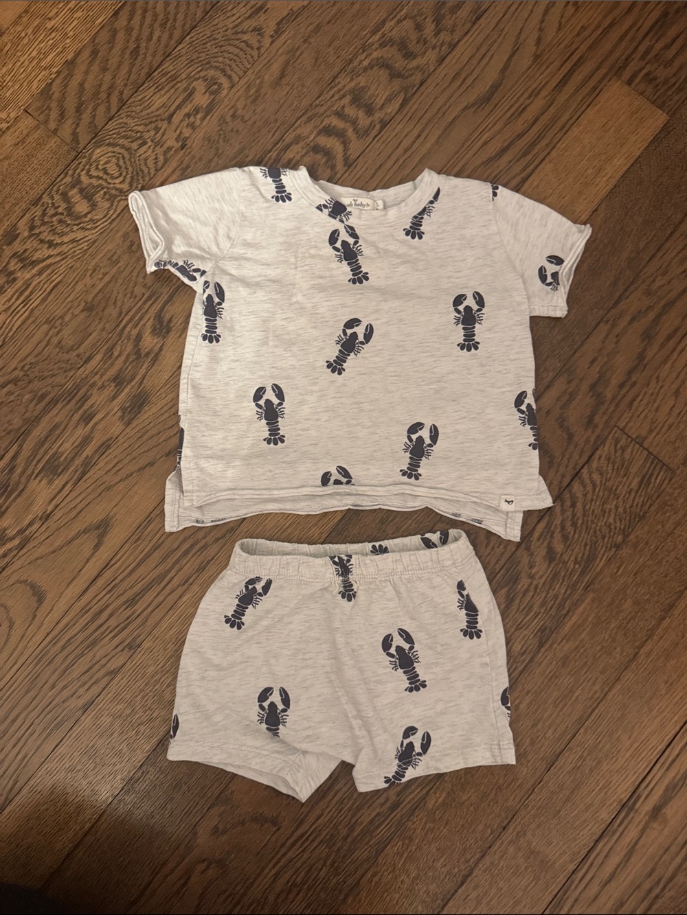 Oh Baby! Lobster Print Set - 3-6 months. Excellent condition. Navy and grey